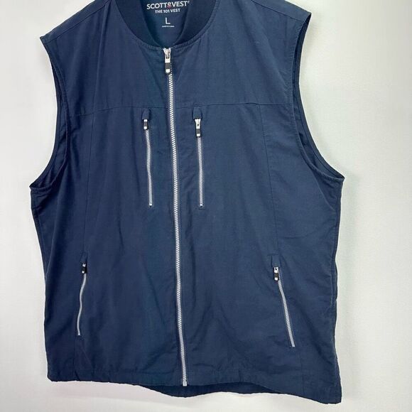 Scottevest Men’s Navy 101 Vest Lightweight  Layers Accessible Pockets - Picture 6 of 15